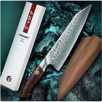 Professional Kitchen HEZHEN 8.3 Inches 73 Layers Damascus - Hunt Knives™