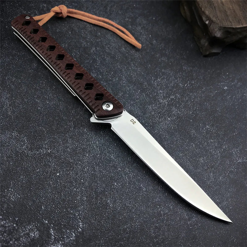 Tactical Wood Handle 8CR13MOV for hunting outdoor