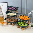 2/3-Layer Fruit & Snack Plate – Modern Plastic Dessert Stand for Candy, Dried Fruit, Cake, Salad & Home Decor