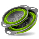 Collapsible Silicone Pasta Strainer – Space-Saving Kitchen Colander for Draining Fruit, Vegetables & Washing Over Sink
