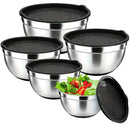 5-Piece Stainless Steel Mixing Bowl Set – Nesting Design for Baking, Cooking & Serving – Dishwasher Safe & Space-Saving