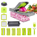 Multifunctional Vegetable Cutter & Slicer – Fruit, Potato, Carrot Grater with Basket & Peeler for Kitchen Use