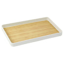 PP Rectangular Anti-Slip Serving Tray – Imitation Wood Grain Dinner Plate for Teacups, Kettle & Household Use