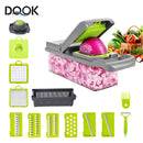 Multifunctional Vegetable Cutter & Slicer – Fruit, Potato, Carrot Grater with Basket & Peeler for Kitchen Use
