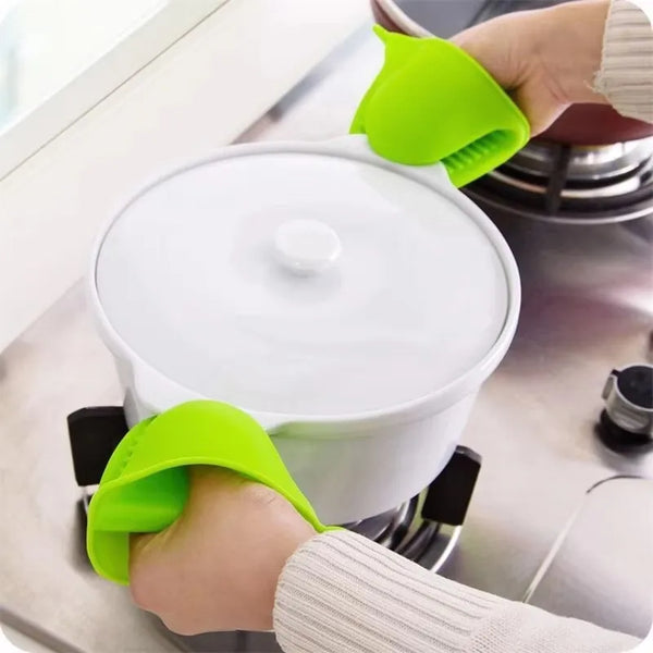 1PC High-Quality Silicone Heat-Resistant Kitchen Glove – Anti-Scalding, Non-Slip Clip for Oven, Microwave & Hot Bowls