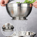 Large Capacity Stainless Steel Kitchen Strainer – Metal Basket for Washing & Filtering Food
