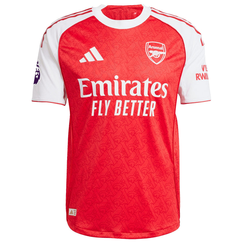 Declan Rice Arsenal adidas 2025/26 Home Player Jersey - Red