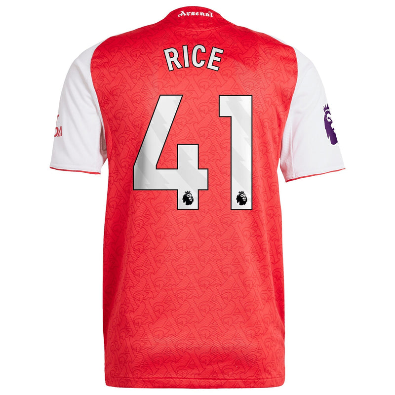 Declan Rice Arsenal adidas 2025/26 Home Player Jersey - Red