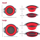 Collapsible Silicone Pasta Strainer – Space-Saving Kitchen Colander for Draining Fruit, Vegetables & Washing Over Sink