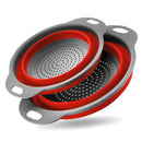 Collapsible Silicone Pasta Strainer – Space-Saving Kitchen Colander for Draining Fruit, Vegetables & Washing Over Sink