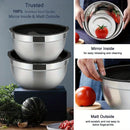 5-Piece Stainless Steel Mixing Bowl Set – Nesting Design for Baking, Cooking & Serving – Dishwasher Safe & Space-Saving