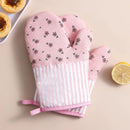 High-Temperature Resistant Oven Mitts – Linen Baking Gloves for Kitchen, Microwave & Grill Use