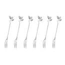 6Pcs Creative Gold Stainless Steel Leaf-Shaped Dessert Forks – Appetizer, Fruit, and Snack Flatware Set