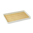 PP Rectangular Anti-Slip Serving Tray – Imitation Wood Grain Dinner Plate for Teacups, Kettle & Household Use