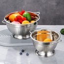 Large Capacity Stainless Steel Kitchen Strainer – Metal Basket for Washing & Filtering Food