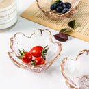3Pcs Cherry Blossom Glass Sauce Dishes – Small Gold-Inlay Bowls for Dipping, Ice Cream & Desserts