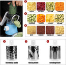 3-in-1 Rotary Cheese Grater – Fast Kitchen Slicer with 3 Drum Blades for Cheese, Vegetables, Nuts & More