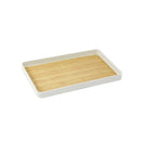 PP Rectangular Anti-Slip Serving Tray – Imitation Wood Grain Dinner Plate for Teacups, Kettle & Household Use