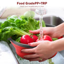 Collapsible Silicone Pasta Strainer – Space-Saving Kitchen Colander for Draining Fruit, Vegetables & Washing Over Sink