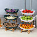 2/3-Layer Fruit & Snack Plate – Modern Plastic Dessert Stand for Candy, Dried Fruit, Cake, Salad & Home Decor