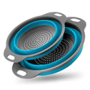 Collapsible Silicone Pasta Strainer – Space-Saving Kitchen Colander for Draining Fruit, Vegetables & Washing Over Sink