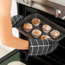 High-Temperature Resistant Oven Mitts – Linen Baking Gloves for Kitchen, Microwave & Grill Use