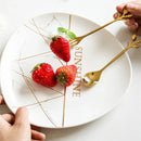 6Pcs Creative Gold Stainless Steel Leaf-Shaped Dessert Forks – Appetizer, Fruit, and Snack Flatware Set