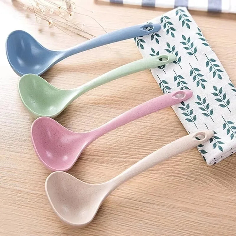 1PC Eco-Friendly Wheat Straw Soup Spoon – Lightweight Rice Ladle for Dinner, Meal Prep & Kitchen Use