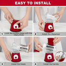 Manual Rotary Cheese Grater & Vegetable Slicer – Round Mandoline Shredder for Carrots, Potatoes, Veggies & More