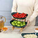 2/3-Layer Fruit & Snack Plate – Modern Plastic Dessert Stand for Candy, Dried Fruit, Cake, Salad & Home Decor