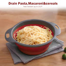 Collapsible Silicone Pasta Strainer – Space-Saving Kitchen Colander for Draining Fruit, Vegetables & Washing Over Sink