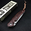 Tactical Wood Handle 8CR13MOV for hunting outdoor