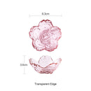 3Pcs Cherry Blossom Glass Sauce Dishes – Small Gold-Inlay Bowls for Dipping, Ice Cream & Desserts