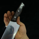 8-Inch Handmade Chef Knife – 3-Layer BG42 Aviation Steel Blade, Razor Sharp Longquan Forged Kitchen Cleaver