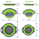 Foldable Silicone Strainer Basket – Collapsible Colander for Washing Fruits, Vegetables & Dish Draining