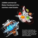 BioloMix Professional Automatic Smoothie Blender – BPA-Free 2L Low-Profile Jar with Food Mixer, Juicer & Ice Crusher