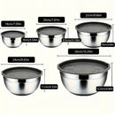 5-Piece Stainless Steel Mixing Bowl Set – Nesting Design for Baking, Cooking & Serving – Dishwasher Safe & Space-Saving