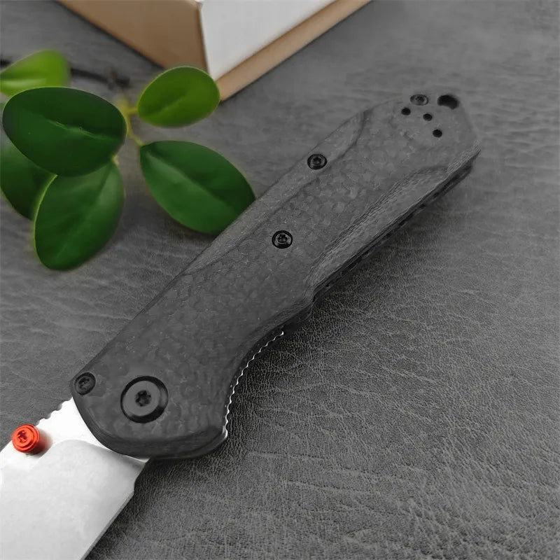 Hunt Knives™ Mini Freek 565-1 EDC Pocket Folding Knife with Black Carbon Fiber Handle For outdoor hunting knives