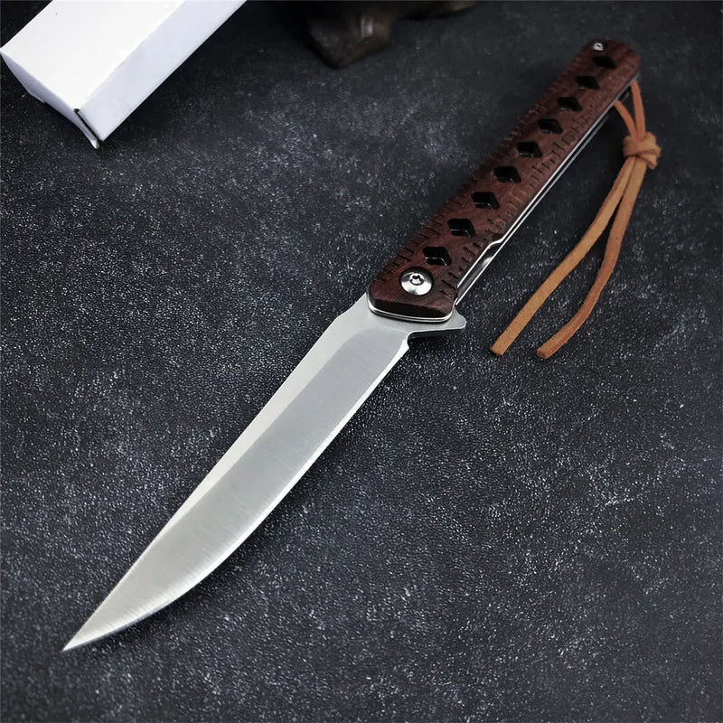 Tactical Wood Handle 8CR13MOV for hunting outdoor