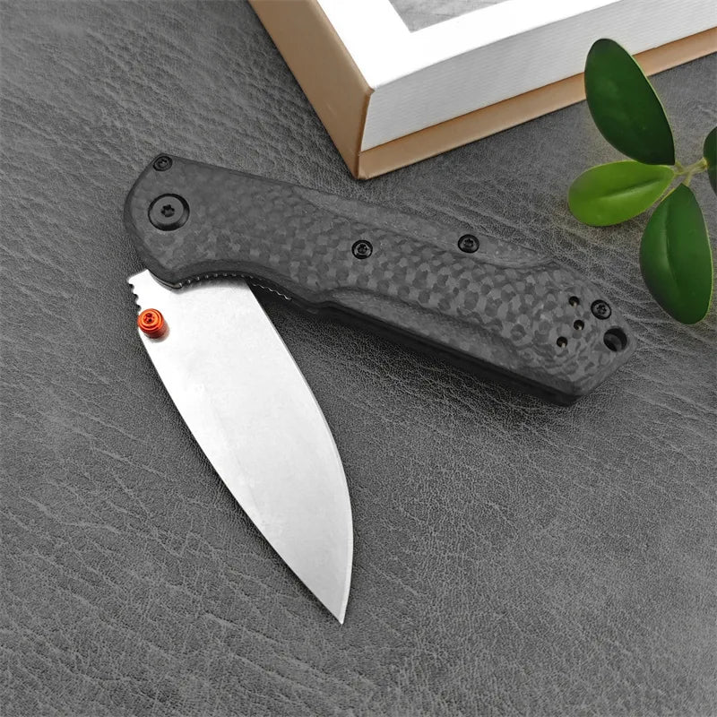 Hunt Knives™ Mini Freek 565-1 EDC Pocket Folding Knife with Black Carbon Fiber Handle For outdoor hunting knives