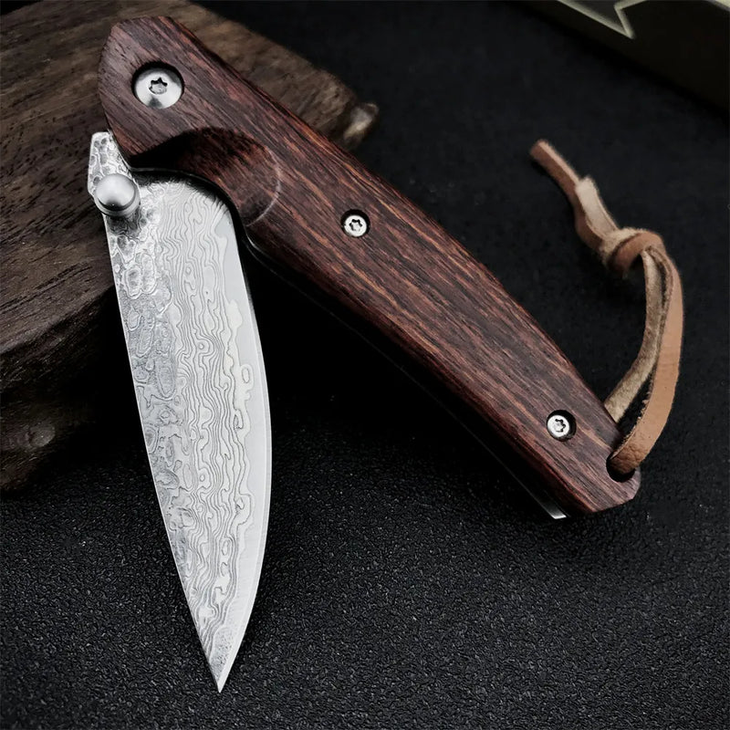 Tactical Wood Handle 8CR13MOV for hunting outdoor