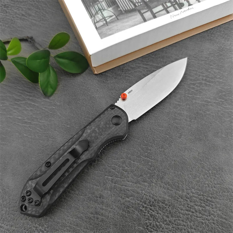 Hunt Knives™ Mini Freek 565-1 EDC Pocket Folding Knife with Black Carbon Fiber Handle For outdoor hunting knives