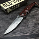 Tactical Wood Handle 8CR13MOV for hunting outdoor