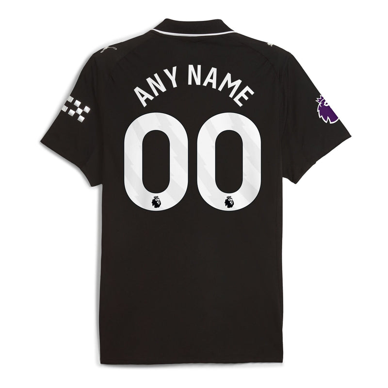 Manchester City Puma 2025/26 Away Custom Jersey - Black