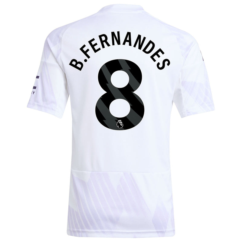 Bruno Fernandes Manchester United adidas Youth 2025/26 Away Player Jersey - White