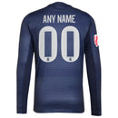 Real Madrid adidas 2025/26 Away Long Sleeve Custom Jersey - Blue