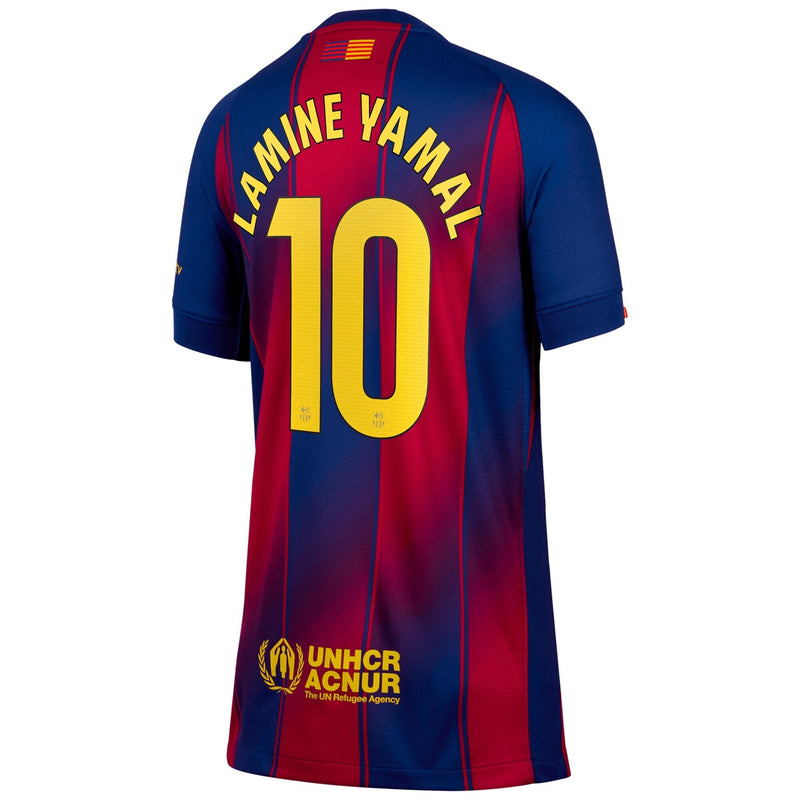 Lamine Yamal Barcelona Nike Youth 2025/26 Home Player Jersey - Blue