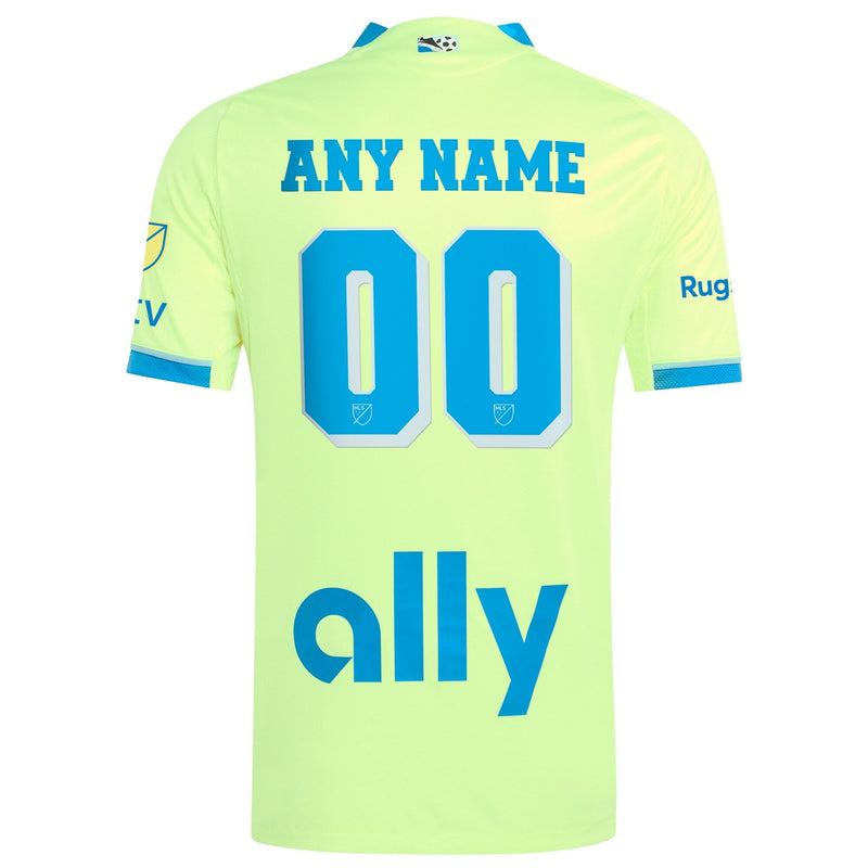 Charlotte FC adidas 2025 Third Custom Jersey - Yellow