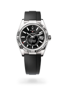 Sky-Dweller – 42 mm in 18 ct White Gold | Luxury Dual Time Zone Watch with Annual Calendar