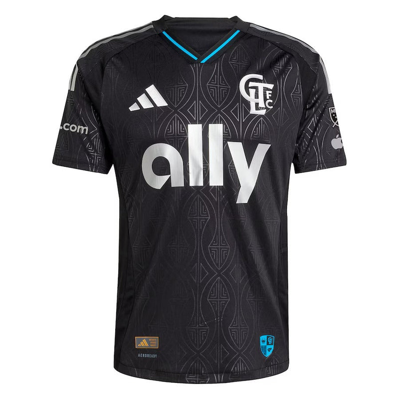 Charlotte FC adidas 2025 Fortress Kit Custom Jersey - Black